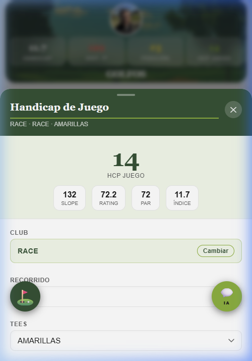 Calculadora HCP de Juego